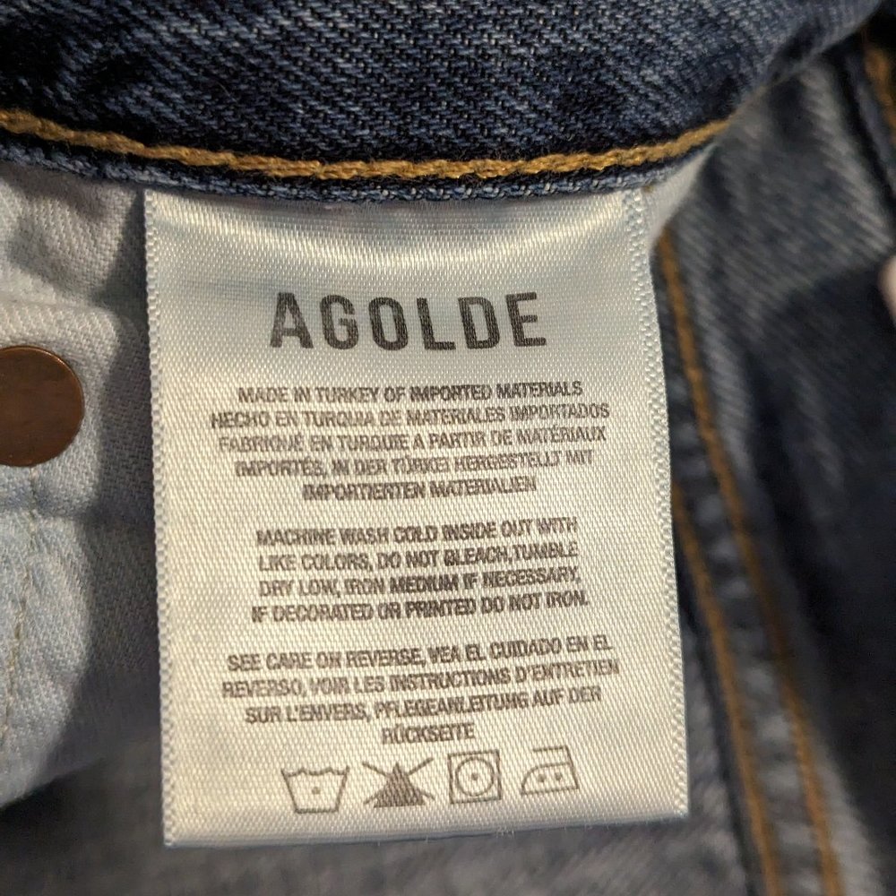 Agolde Riley High Rise Straight Cropped Jeans - Picture 7 of 12